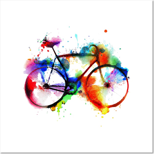 Rainbow Bike Wall Art by Chris Coolski